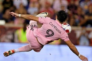 Aug 26, 2023; Harrison, New Jersey, USA; Inter Miami CF forward Leonardo Campana (9) kicks the ball against the New York Red Bulls during the first half at Red Bull Arena. Mandatory Credit: Vincent Carchietta-USA TODAY Sports
