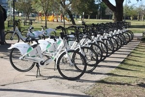 Bicicletas en el Parque Federal este martes. Crédito: Guillermo Di Salvatore
