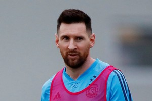 Soccer Football - Argentina Training - Julio Humberto Grondona Training Camp, Ezeiza, Argentina - March 22, 2023
Argentina's Lionel Messi during training REUTERS/Agustin Marcarian