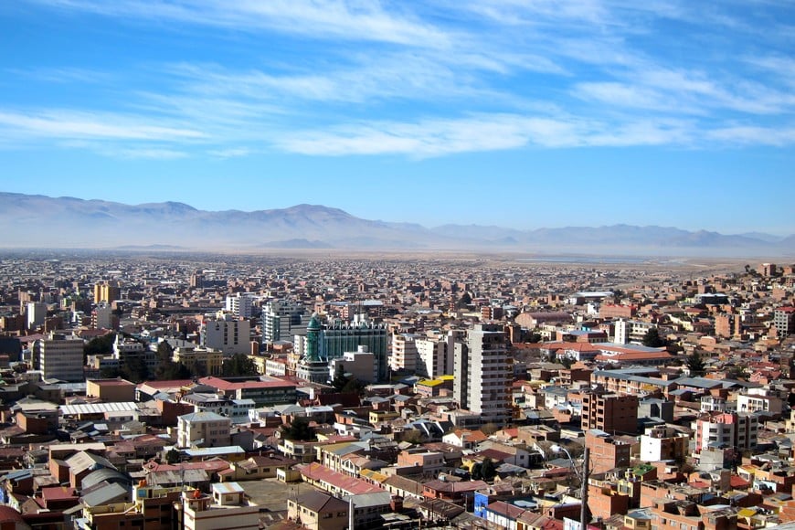 Oruro, ubicada en el centrooeste de Bolivia.