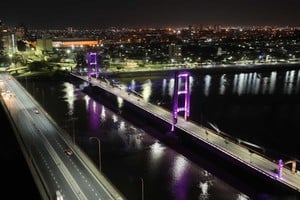 El Puente Colgante de Santa Fe, el ícono de la capital provincial. Foto: Fernando Nicola