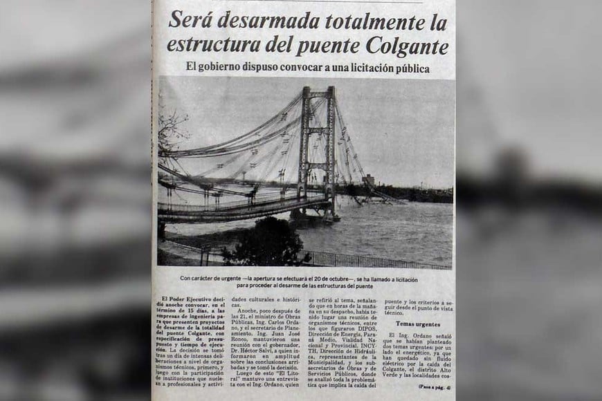 La cobertura del diario, bien de cerca sobre el incidente en el puente.