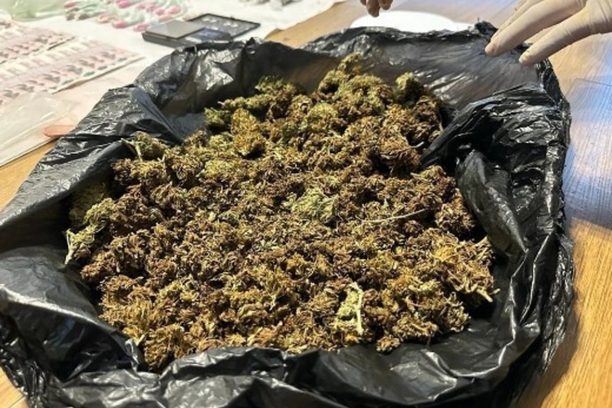 Además, llevaba 250 gramos de flores de marihuana y la misma cantidad de cocaína de máxima pureza.