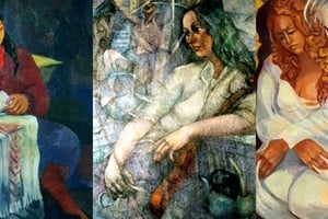 Tres obras de Jesiot que demuestran su estilo. Foto: Arte de la Argentina