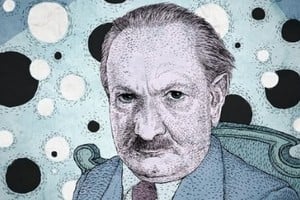 Martin Heidegger (1889-1976) en la visión del ilustrador Barry Bruner. Además de destacarse en disciplinas como la filosofía y la literatura, también lo hizo en la arquitectura, la crítica literaria, la teología y las ciencias cognitivas.