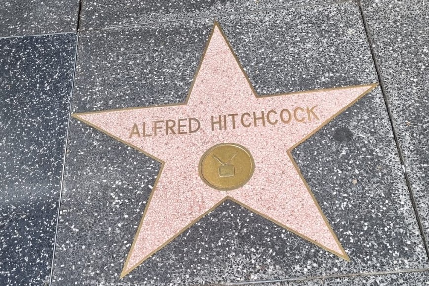 Genio y figura. Lugar reservado para Alfred Hitchcock en el Paseo de la Fama, Hollywood Boulevard.