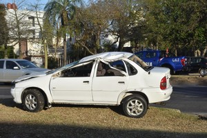 Así quedó el vehículo tras el accidente. Crédito: Flavio Raina