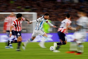 Soccer Football - World Cup - South American Qualifiers - Argentina v Paraguay - Estadio Mas Monumental, Buenos Aires, Argentina - October 12, 2023
Argentina's Lionel Messi in action REUTERS/Agustin Marcarian