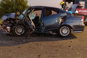 El auto marca Honda en el que se movilizaba el hombre oriundo de Lomas de Zamora.