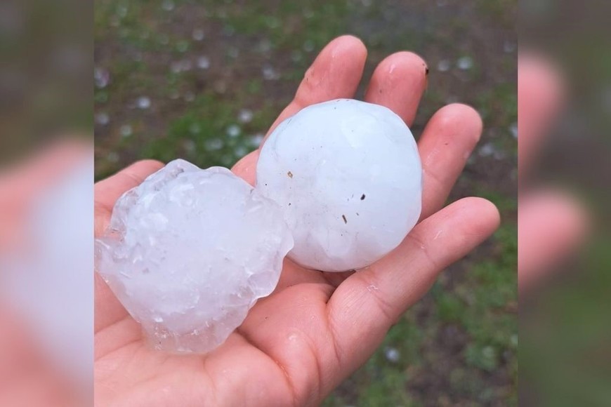 Fuerte granizada en Helvecia.