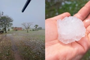 En las fotos y videos que circularon tras el fenómenos se puede apreciar el importante tamaño de las piedras.