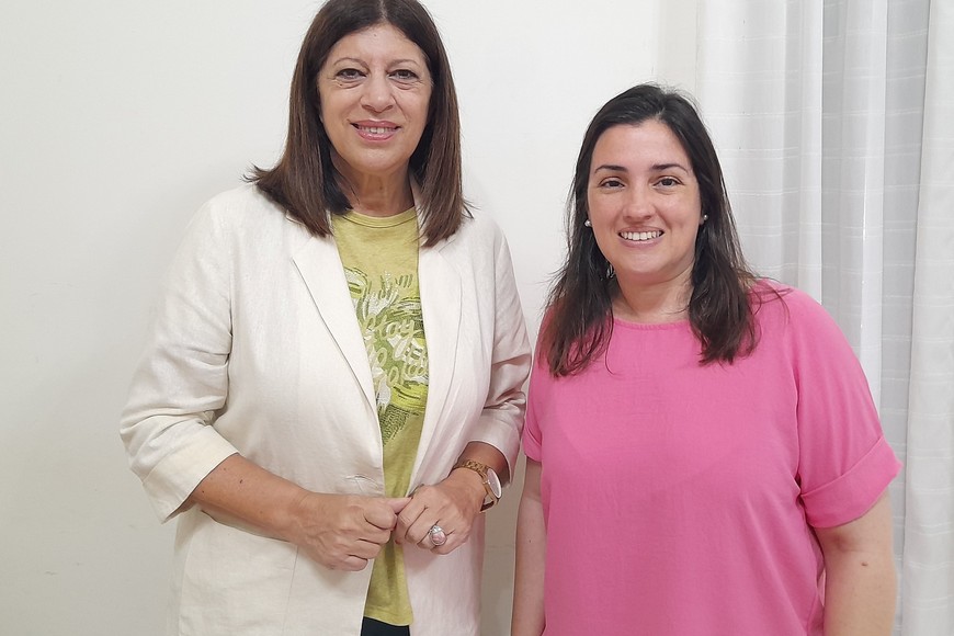 Clara García junto a Maribel González, concejal y electa primera mujer intendente de San Javier.