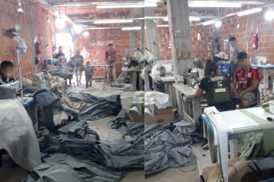 Allanaron un taller textil y rescataron a 15 ciudadanos
Crédito: Gendarmería Nacional.