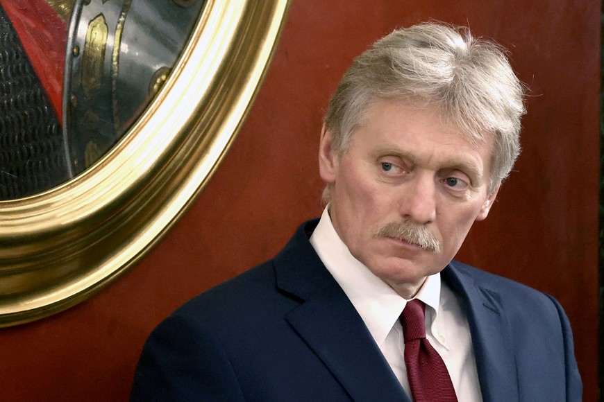 FILE PHOTO: Kremlin spokesman Dmitry Peskov attends a news conference of Russian President Vladimir Putin after a meeting of the State Council on youth policy in Moscow, Russia, December 22, 2022. Sputnik/Valeriy Sharifulin/Pool via REUTERS/File Photo