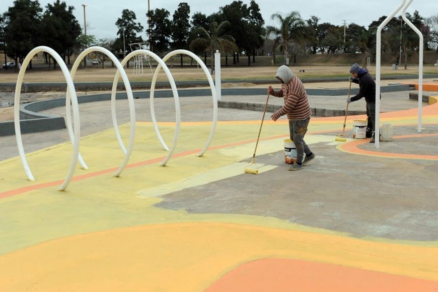 En el Parque del Sur se interviene sobre el área conocida como plaza húmeda. Foto: Gentileza MCSF