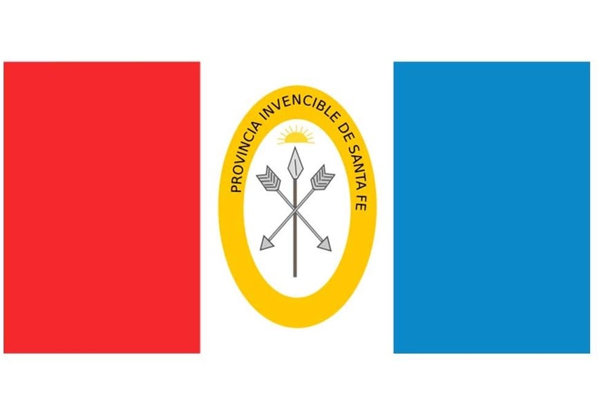 La bandera de la provincia de Santa Fe.