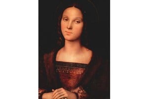 El retrato de María Magdalena que los expertos atribuyen al pintor renacentista italiano Rafael. Foto: AFP / Getty Images