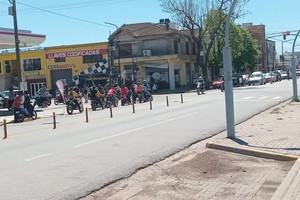 El paisaje que se observó durante todo el sábado en Bown y Santa Fe en Venado Tuerto.