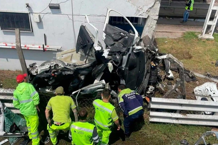 Así quedó el auto que protagonizó el incidente.