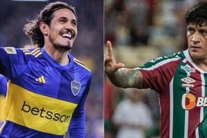 Las caras del gol. El uruguayo Cavani en Boca y el argentino Cano en Fluminense son los que tendrán la responsabilidad de anotar para recibiese de ídolos para sus respectivos hinchas. Crédito: Archivo.