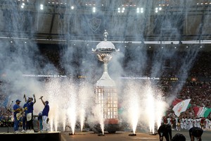 Soccer Football - Copa Libertadores - Final - Boca Juniors v Fluminense - Estadio Maracana, Rio de Janeiro, Brazil - November 4, 2023
Entertainers perform inside the stadium before the match REUTERS/Ricardo Moraes