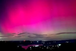 El espectáculo desde Bochnia y Tarnów, al sur de Polonia.