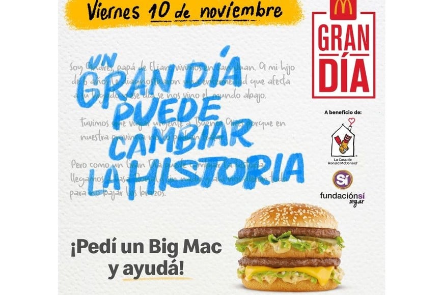 El Gran Día se celebra en todos los locales de McDonald's del país.