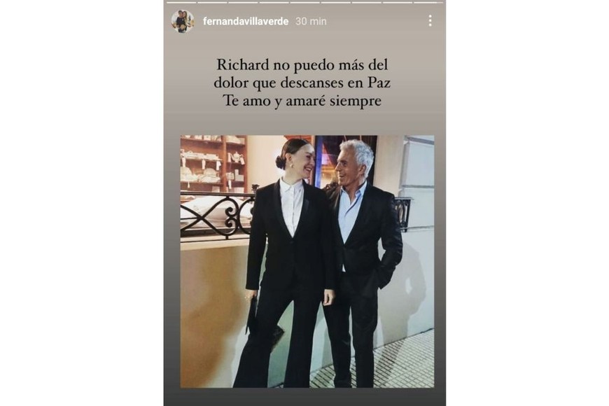 Fernanda Villaverde confirmó la noticia a través de una historia en Instagram.