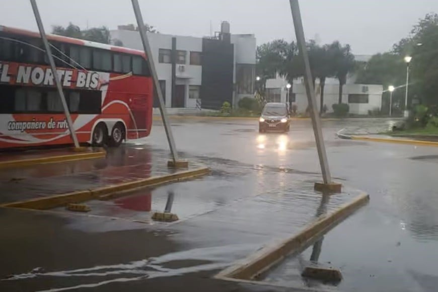 Se registran fuertes descargas eléctricas y caída de árboles.