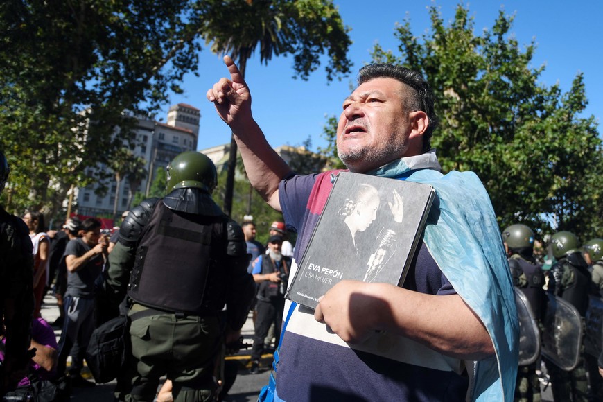 Manifestación este miércoles en Buenos Aires. Crédito: Eliana Obregón / Télam