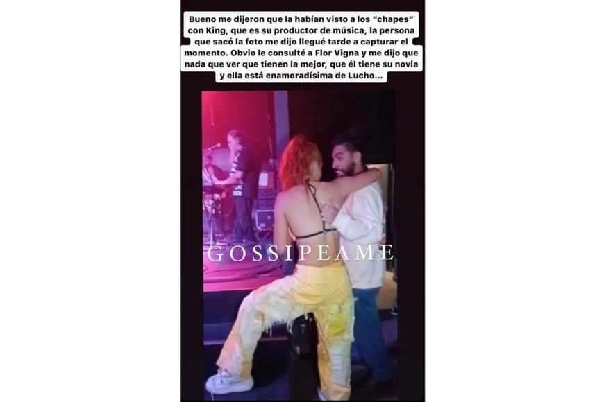 La cuenta de Instagram Gossipeame publicó una imagen de la bailarina muy cerca de otro hombre