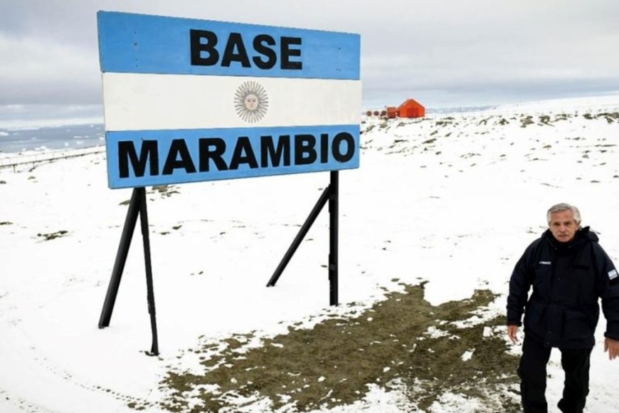 Alberto Fernández visitó la Base Marambio en febrero de 2023.