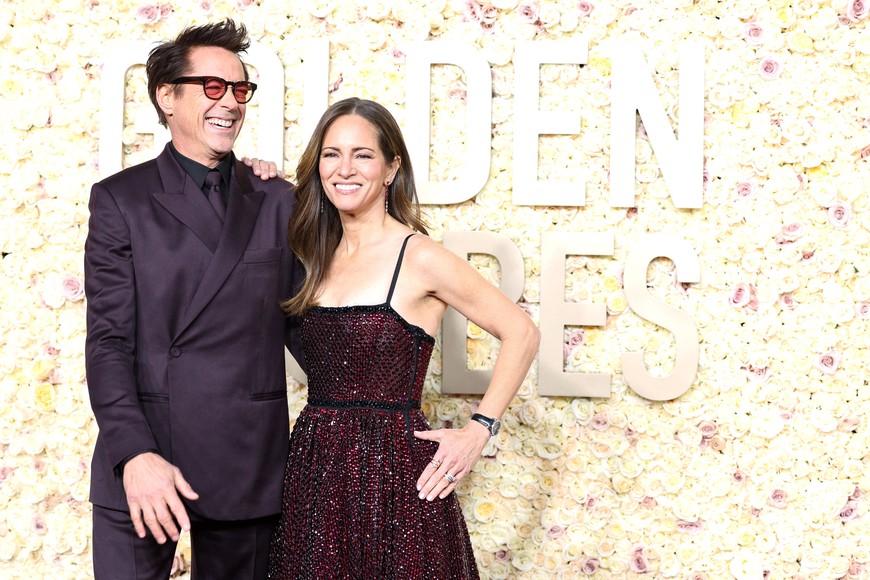 Robert Downey Jr. and Susan Downey attend the 81st Annual Golden Globe Awards in Beverly Hills, California, U.S., January 7, 2024. REUTERS/Mike Blake