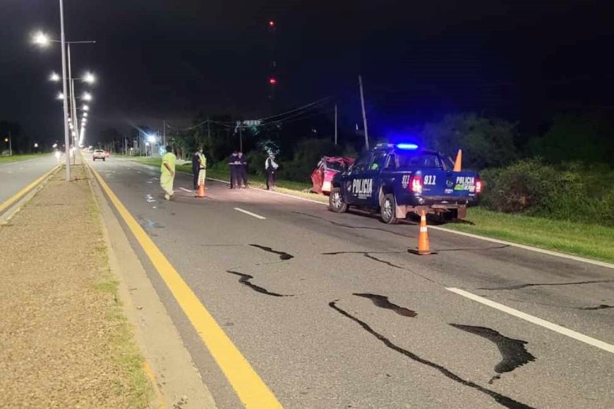 El reventón de un neumático fue la causa del accidente. Crédito: El Litoral.