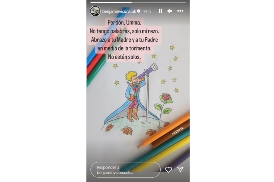 Su publicación en Instagram