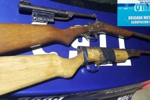 Algunas de las armas que fueron secuestradas. Crédito: El Litoral.