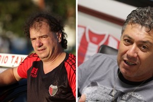 Claudio Chena y Luis Abdeneve, dos ex jugadores de Colón y Unión respectivamente que se comprometieron con la causa y estarán en el partido a beneficio de Aymara Zeballos.