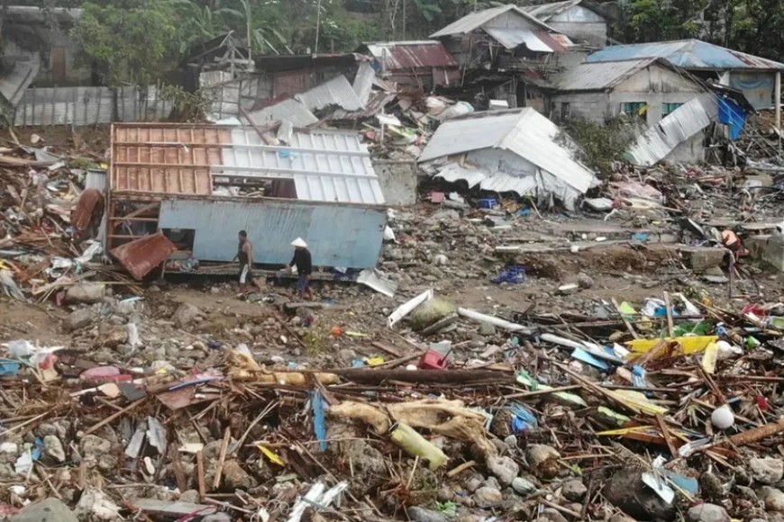 Parte de los destrozos en Filipinas.
