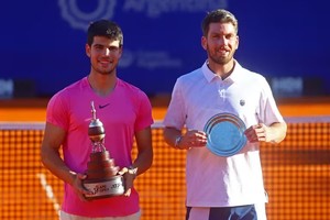 Hace un año. Alcaraz celebra su título en el Argentina Open de 2023, tras vencer en la final a Cameron Norrie. Créditos: Reuters