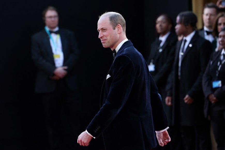 Britain's William, Prince of Wales arrives at the 2024 British Academy of Film and Television Awards (BAFTA) at the Royal Festival Hall in the Southbank Centre, London, Britain, February 18, 2024. REUTERS/Isabel Infantes