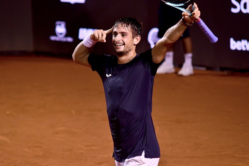 Mariano Navone logró ante Coria su primer victoria en un torneo ATP. Crédito: Río Open