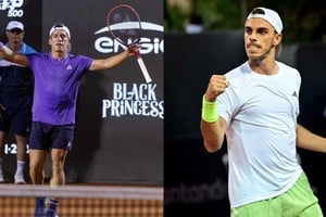 Sebastián Báez y Francisco Cerúndolo se medirán este sábado por un lugar en la definición. Crédito: Río Open