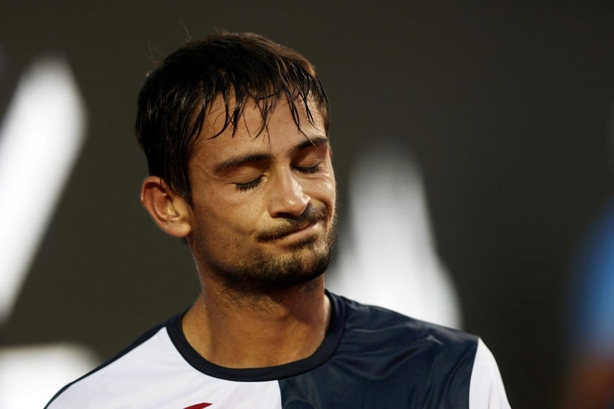 Tennis - ATP 500 - Rio Open - Jockey Club Brasileiro, Rio De Janeiro, Brazil - February 25, 2024
Argentina's Mariano Navone reacts during the final against Argentina's Sebastian Baez REUTERS/Ricardo Moraes