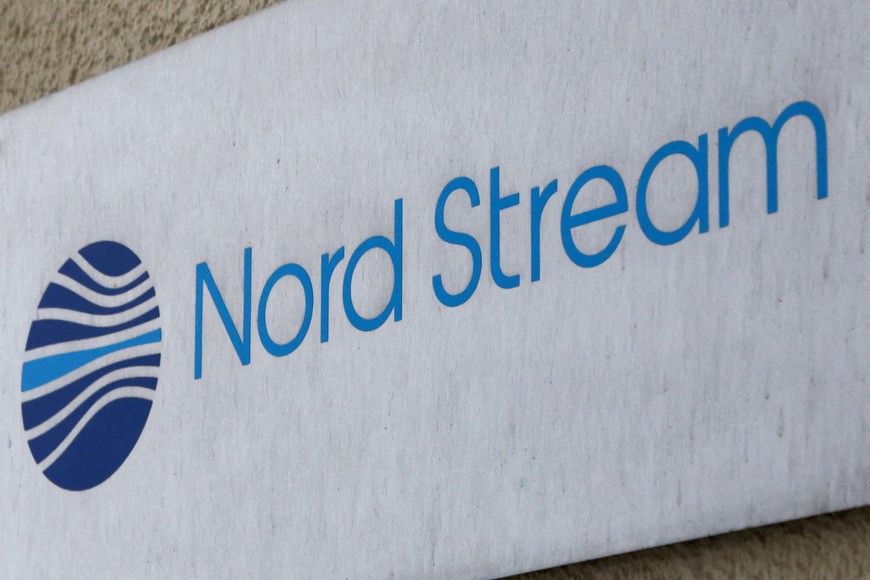 FILE PHOTO: The logo of Nord Stream AG is seen at an office building in the town of Vyborg, Leningrad Region, Russia August 22, 2022. REUTERS/Anton Vaganov/File Photo
