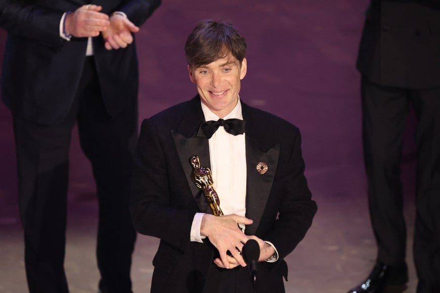 Cillian Murphy wins the Oscar for Best Actor for "Oppenheimer" during the Oscars show at the 96th Academy Awards in Hollywood, Los Angeles, California, U.S., March 10, 2024. REUTERS/Mike Blake