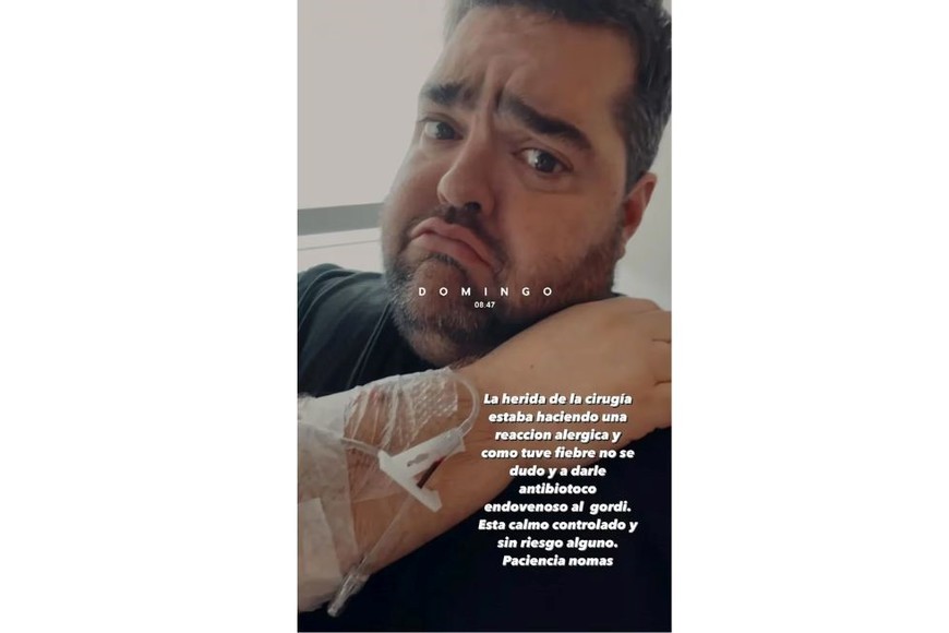 Darío Barassi debió ser nuevamente internado y lo contó a través de su cuenta de Instagram