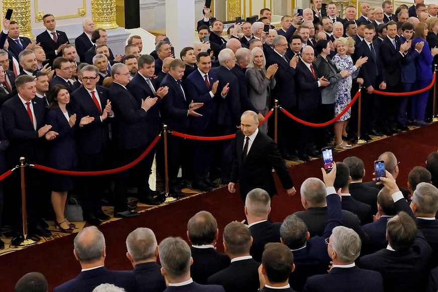 Russian President Vladimir Putin walks before an inauguration ceremony at the Kremlin in Moscow, Russia May 7, 2024. REUTERS/Maxim Shemetov/Pool