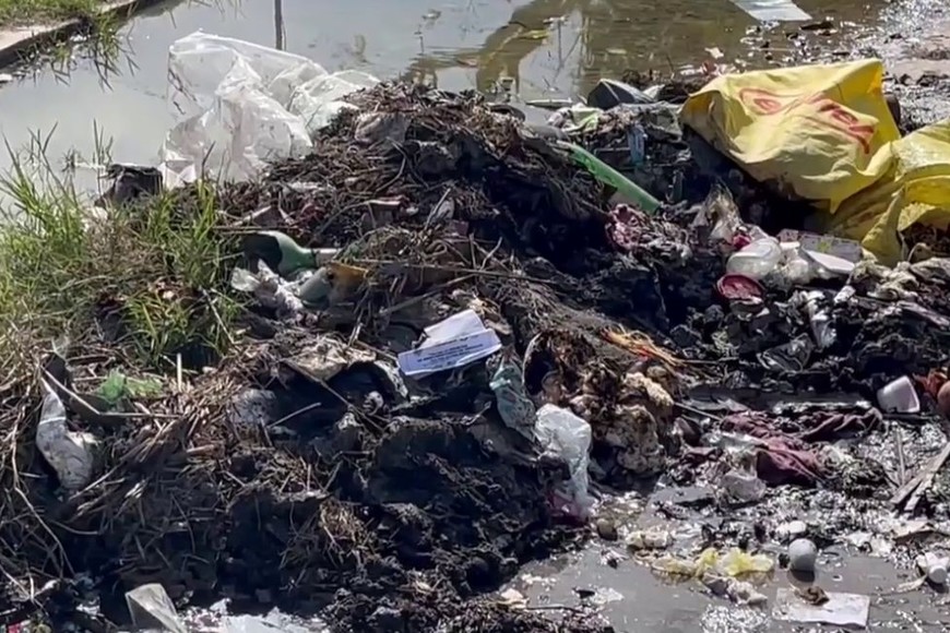 Acumulación de basura y estancamiento de agua, problemas cotidianos del barrio Punta Norte. Créditos: El Litoral