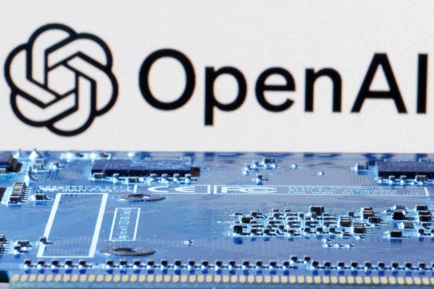 FILE PHOTO: OpenAI logo is seen near computer motherboard in this illustration taken January 8, 2024. REUTERS/Dado Ruvic/Illustration//File Photo