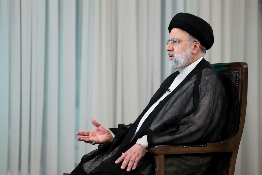 FILE PHOTO: Iranian President Ebrahim Raisi speaks during a TV interview, in Tehran, Iran May 7, 2024. Iran's Presidency/WANA (West Asia News Agency)/Handout via REUTERS ATTENTION EDITORS - THIS PICTURE WAS PROVIDED BY A THIRD PARTY/File Photo